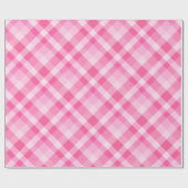 Schattige Roze Plaid Patroon Wrapping Papier (Vlak)