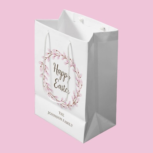Schattige Roze Poesje Willow Easter Medium Cadeauzakje
