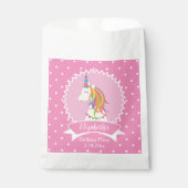 Schattige roze polka stippen magische eenhoorn mei bedankzakje (Voorkant)