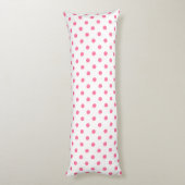 Schattige roze polkadots patroonkatoenen body kuss lichaamskussen (Achterkant (Verticaal))