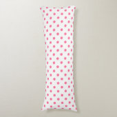 Schattige roze polkadots patroonkatoenen body kuss lichaamskussen (Voorkant Verticaal)