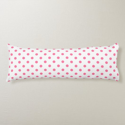 Schattige roze polkadots patroonkatoenen body kuss lichaamskussen (Voorkant)