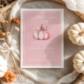 Schattige roze pompoen Baby shower Kaart