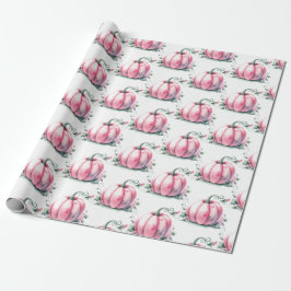 Schattige roze pompoen cadeauverpakking cadeaupapier