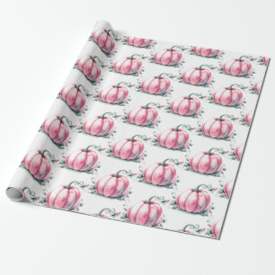 Schattige roze pompoen cadeauverpakking cadeaupapier