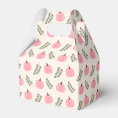 Schattige roze pompoen eucalyptus Baby shower dank Bedankdoosjes (Achterkant)