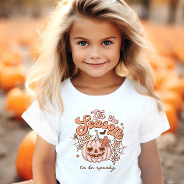 Schattige Roze Pompoen Halloween Retro Naam Kinder Shirts