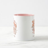 Schattige Roze Pompoen Halloween Retro Naam Roze M Mok (Midden)