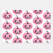 Schattige roze pompoen inpakpapier vel (Voorkant)