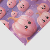 Schattige Roze Pompoenpatroon kinder halloween Tissuepapier (Detail)
