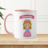 Schattige Roze Prinses Kinderen Mok