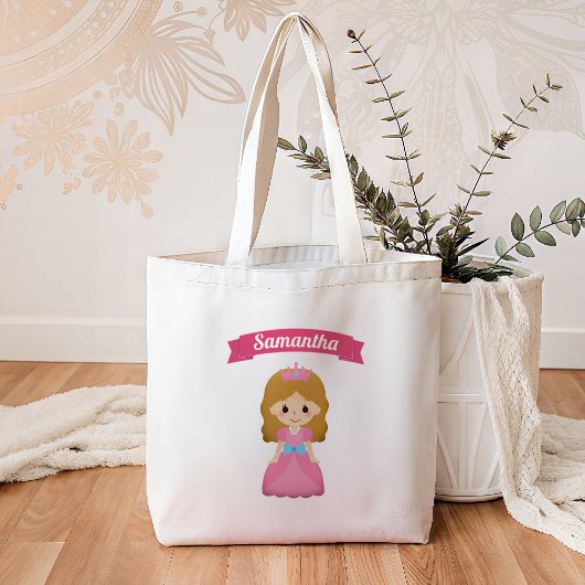 Schattige Roze Prinses Kinderen Tote Bag