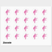 Schattige Roze Prinses Olifant Kinderen Stickers (Vel)