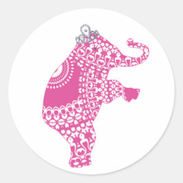 Schattige Roze Prinses Olifant Kinderen Stickers