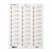 Schattige Roze Prinses Roos Bloem Adres Etiket (Full Sheet)