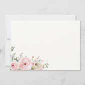 Schattige Roze Prinses Roos Bloemige Verjaardag Notitiekaartje (Achterkant)