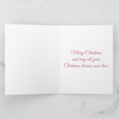 Schattige roze puppy in een kerststal kaart (Binnen)