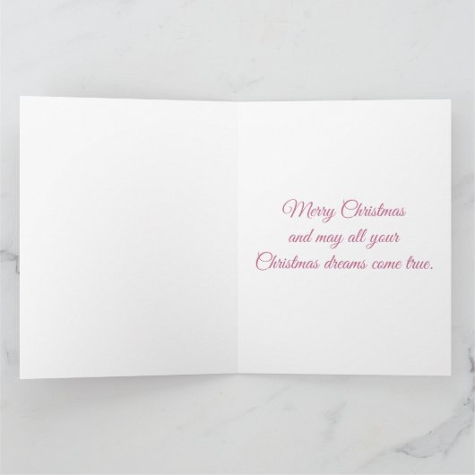 Schattige roze puppy in een kerststal kaart (Binnen)