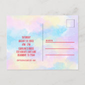 Schattige Roze Regenboog Axolotl Verjaardagsfeest Uitnodiging Briefkaart (Achterkant)