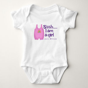 Schattige roze regenboog baby meisje lichaam pak romper