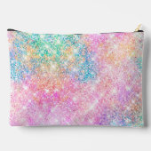 Schattige Roze Regenboog eenhoorn Glitter Etui (Achterkant)