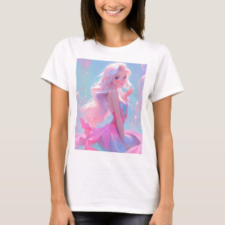 Schattige roze regenboog fee Barbie pop t-shirt on