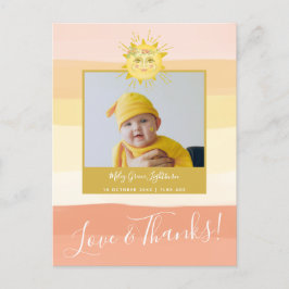 Schattige Roze Regenboog Zonneschijn Baby Borrel B Briefkaart