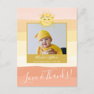 Schattige Roze Regenboog Zonneschijn Baby Borrel D Briefkaart
