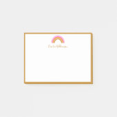 Schattige Roze Retro Regenboog Gepersonaliseerde S Post-it® Notes (Voorkant)