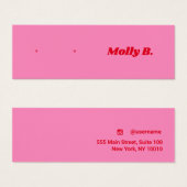 Schattige Roze Retro Stud Oorbel Sieraden Display  Mini Visitekaartjes (Voorkant /achterkant)