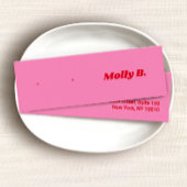 Schattige Roze Retro Stud Oorbel Sieraden Display  Mini Visitekaartjes