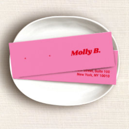 Schattige Roze Retro Stud Oorbel Sieraden Display  Mini Visitekaartjes