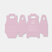 Schattige Roze Rocking Horse Custom Baby shower Bedankdoosjes (Uitgevouwen)