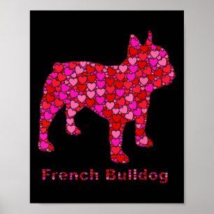 Schattige Roze Rode Hart Hondenliefhebber Valentij Poster