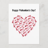 Schattige Roze & Rood Papier Vliegtuig Hart Valent Feestdagenkaart (Voorkant)