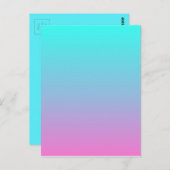 schattige roze roze fuchsia turquoise briefkaart (Voorkant / Achterkant)
