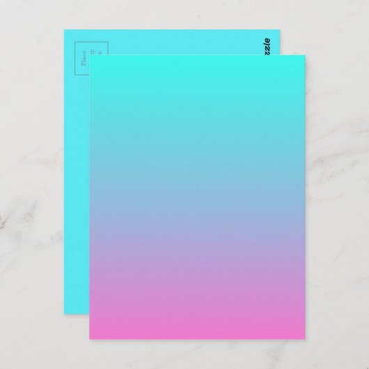 schattige roze roze fuchsia turquoise briefkaart (Voorkant / Achterkant)
