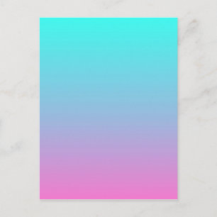 schattige roze roze fuchsia turquoise briefkaart
