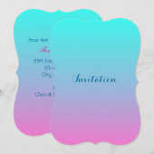 schattige roze roze fuchsia turquoise kaart (Voorkant / Achterkant)