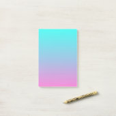 schattige roze roze fuchsia turquoise post-it® notes (Op bureau)