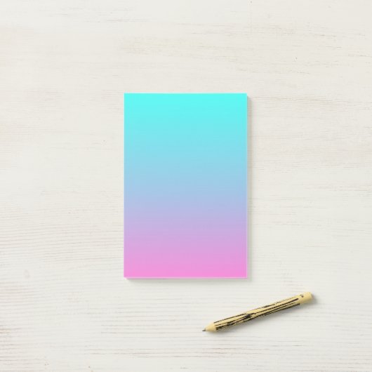 schattige roze roze fuchsia turquoise post-it® notes (Op bureau)