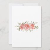 Schattige Roze Rozen Eerste Communie Spaans Kaart (Achterkant)