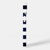 Schattige roze rozen marineblauw strepen Case-Mate iPhone case (Achterkant / Rechts)