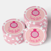 Schattige roze schildpad babe poker chip (Opstapeling)