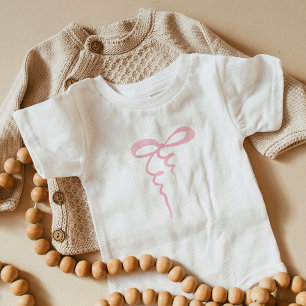 Schattige roze sierlijke boog baby shower cadeau romper