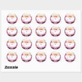 Schattige Roze Sinterklaas aangepaste sticker cade (Vel)