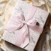 Schattige Roze Spooky Schattige Oktober Baby showe Cadeaupapier