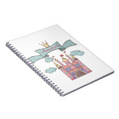 Schattige Roze Sprookje Prinses Kasteel Aangepaste Notitieboek (Rechterzijde)