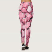 Schattige roze steenpatroon leggings (Achterkant)