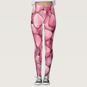 Schattige roze steenpatroon leggings (Voorkant)